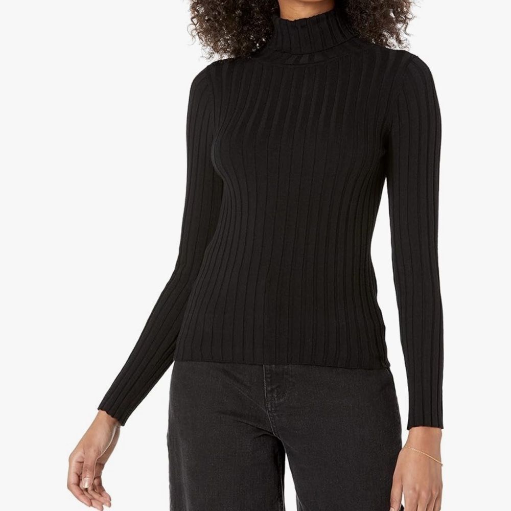 The Drop Women's Amy Fitted Turtleneck Ribbed Sweater Size Medium NWT